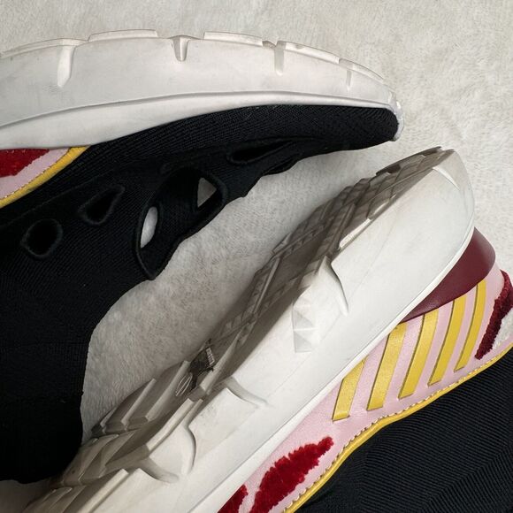 Valentino Garavani Rockstud Shoes Cut Out Sock Sneakers Colorful Artsy Size 35.5 - Picture 8 of 11